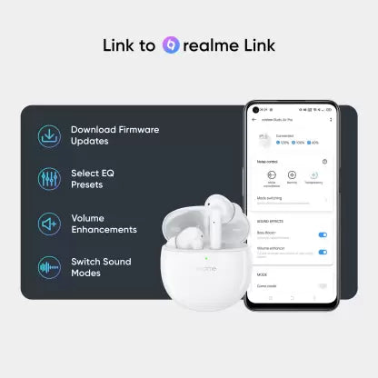 realme Buds Air Pro Active Noise Cancellation Enabled Bluetooth Headset (White, True Wireless) realme Buds Air Pro Active Noise Cancellation Enabled Bluetooth Headset (White, True Wireless)